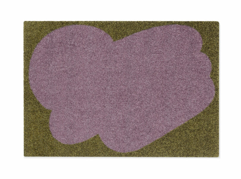Two tone abstract floor mat