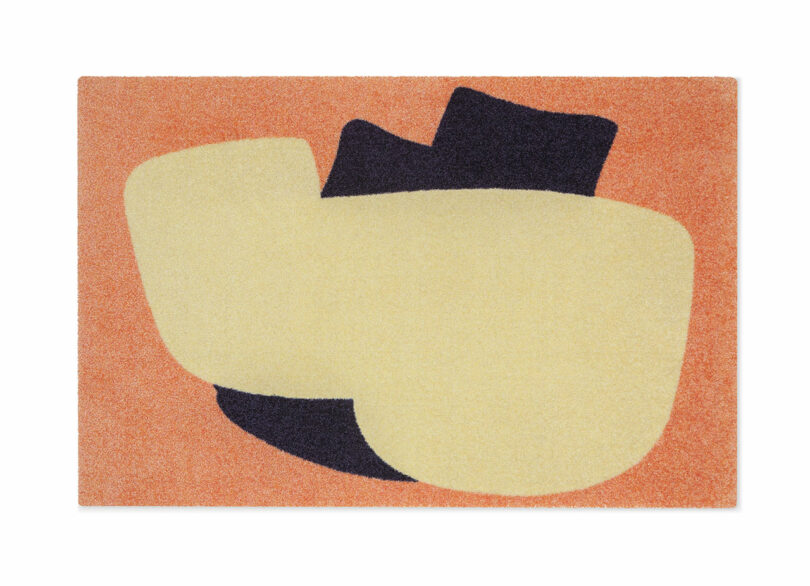 three toned peach floor mat