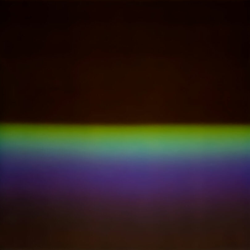 Photograph with green to blue spectrum