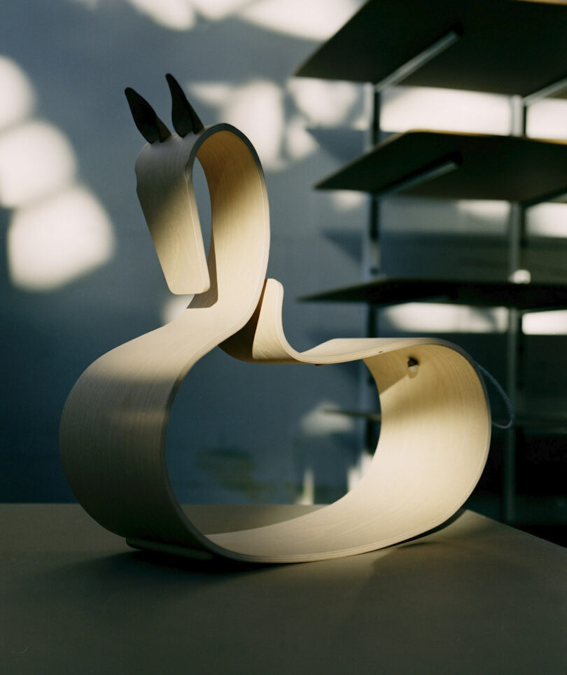 wood rocking horse