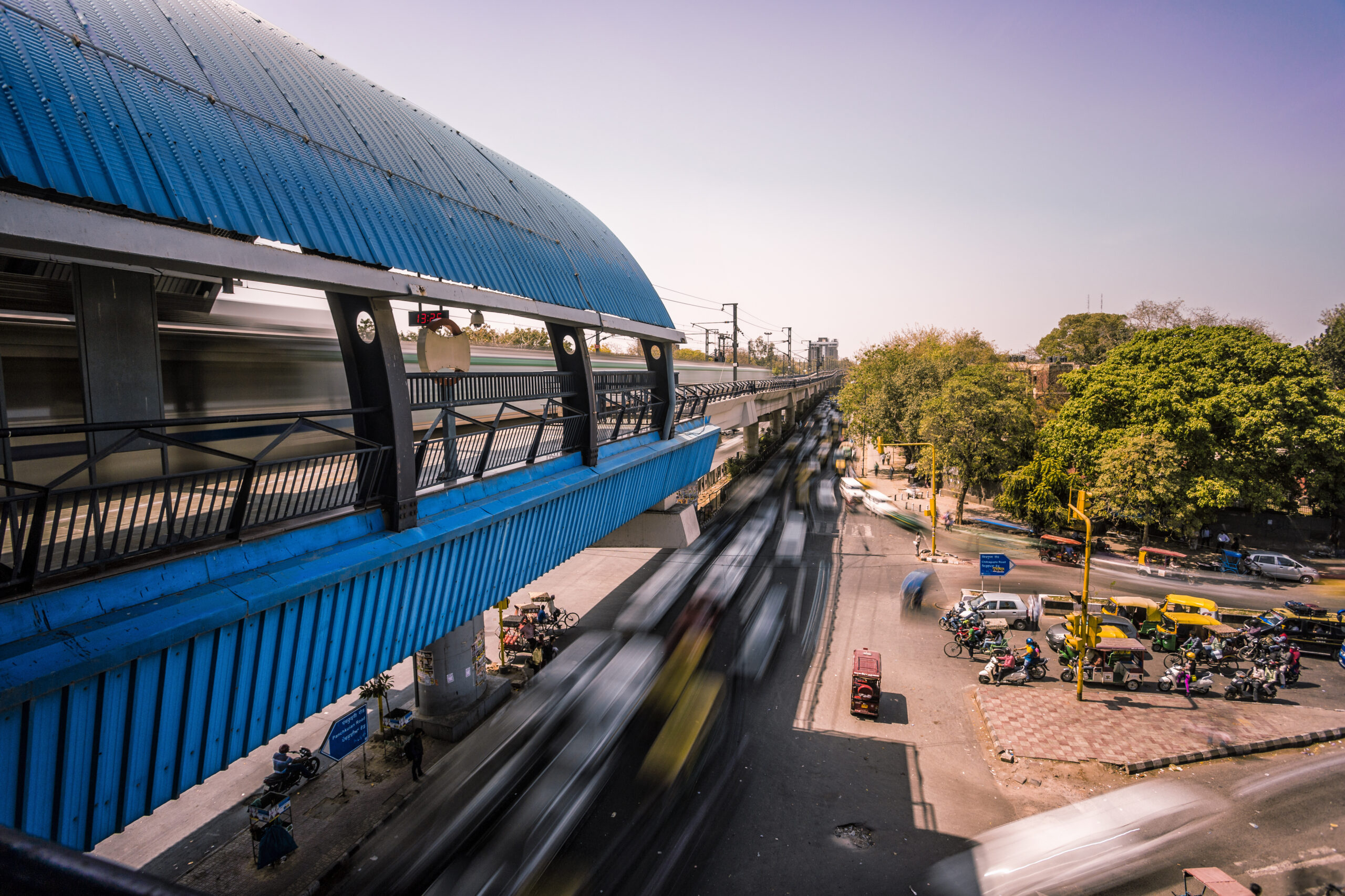 GettyImages-803200320.jpg Elevated metro station in day time in New Delhi