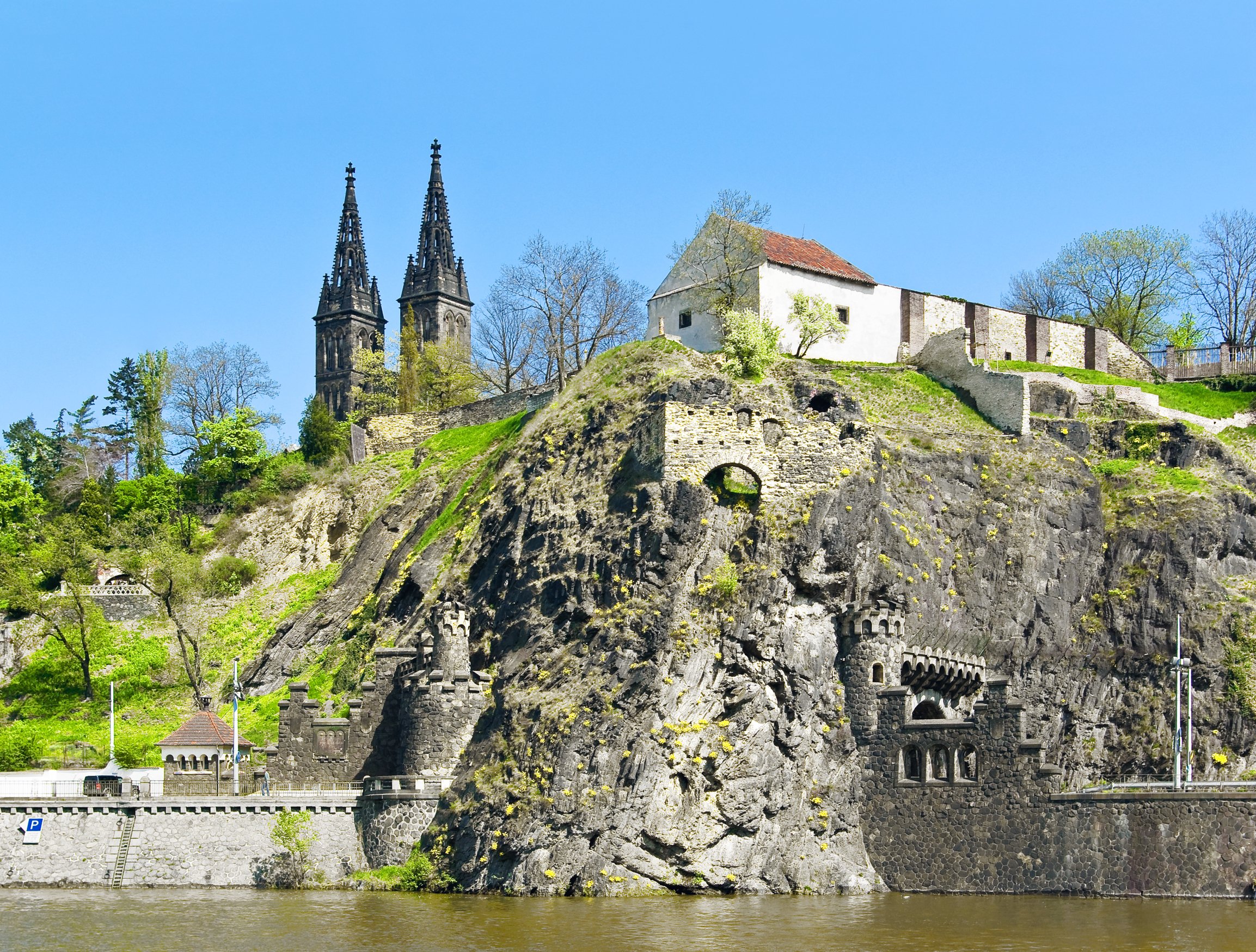 Vyšehrad fort, Prague, Czech Republic The ramparts of Vyšehrad fort, Prague, Czech Republic
